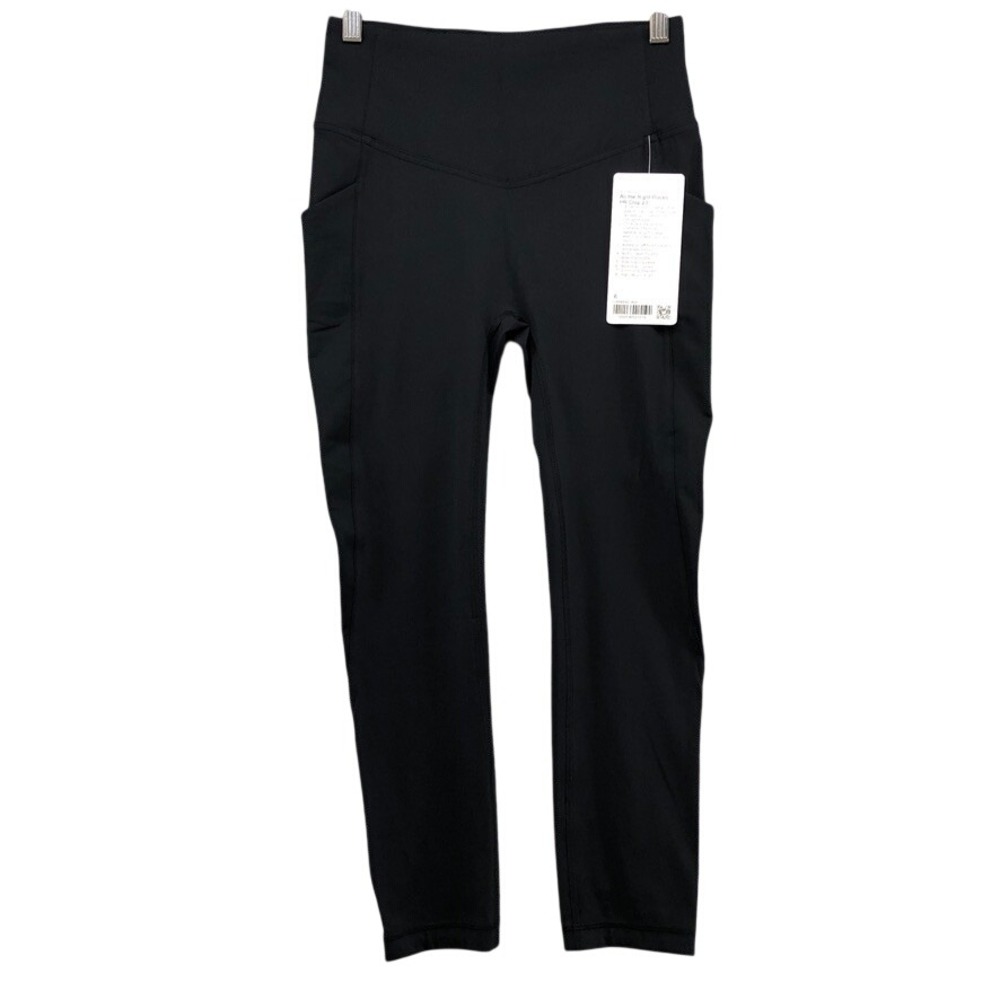 Lululemon All the Right Places HR Crop 23 Womens 6 Black Luxtreme Pockets NEW